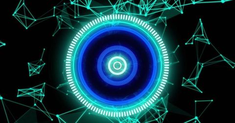 Digital Interface with Circular Scope and Network Connections