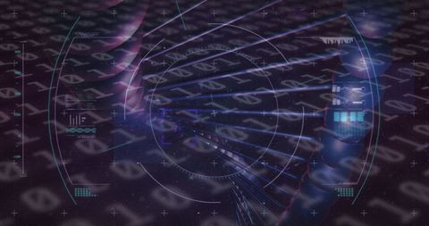 Futuristic DNA Strand Over Binary Code Matrix - Download Free Stock Images Pikwizard.com