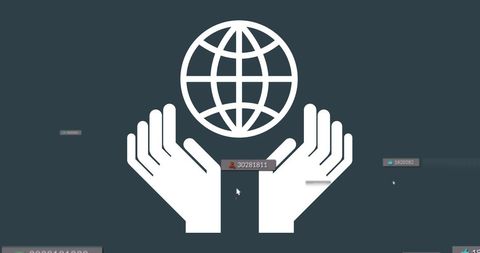 Global connectivity through social media icon design