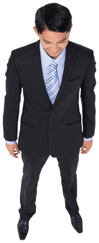 Confident Businessman Smiling In Formal Attire Against Transparent Background