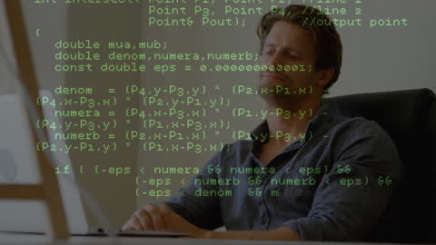 Data Processing Concept with Coding Expert on Laptop