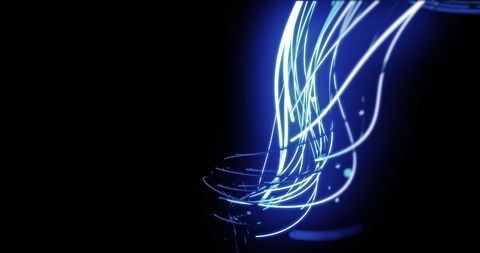 Blue Light Trails on Black Background - Download Free Stock Images Pikwizard.com