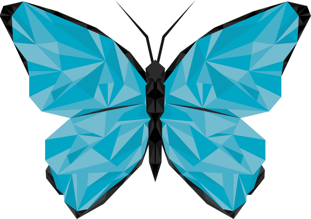 Digital Blue Butterfly Illustration on Transparent Background - Download Free Stock Videos Pikwizard.com