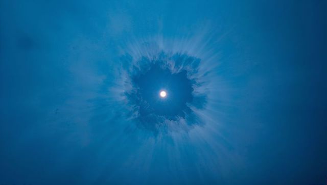 Dramatic Total Solar Eclipse with Glowing Corona