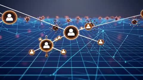 Futuristic Network Design Connecting Digital Profiles