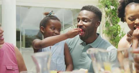 Joyful African American Family Sharing Meal Outdoors - Download Free Stock Images Pikwizard.com