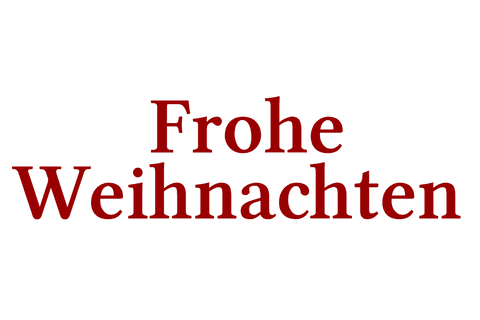 Frohe weihnachten text on transparent background for holiday designs