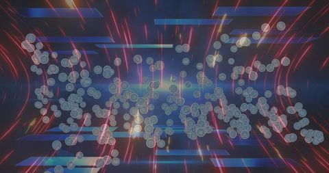 Digital Icons Amidst Flickering Light Trails - Download Free Stock Images Pikwizard.com