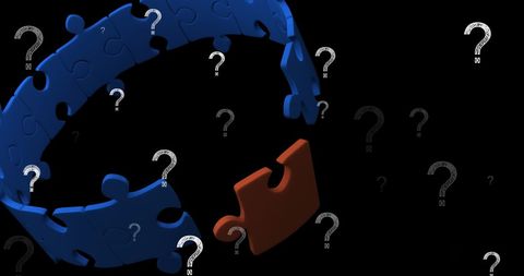 Creative Brain Puzzle with Question Marks Symbolizing Problem Solving - Download Free Stock Images Pikwizard.com