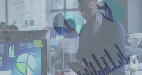 Businessman Analyzing Financial Data During Pandemic