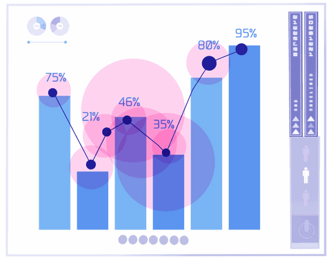transparent digital interface with business chart and data visualization - Download Free Stock Videos Pikwizard.com