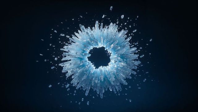 Abstract Frozen Explosion in Deep Blue Space