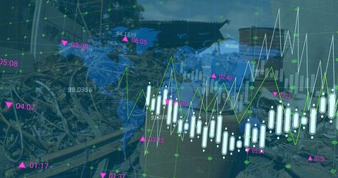 financial data visualization against environmental backdrop - Download Free Stock Images Pikwizard.com