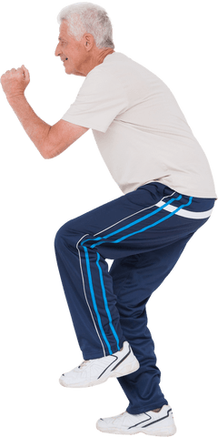 senior man smiling while exercising in sportswear transparent background - Download Free Stock Videos Pikwizard.com