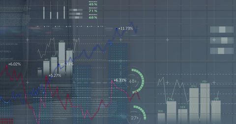 Dynamic Data Analytics Interface Showing Statistical Trends - Download Free Stock Images Pikwizard.com