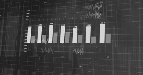 data visualization with bar graph and dark interface - Download Free Stock Images Pikwizard.com