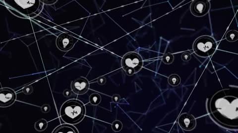 Digital Heartbeat Network Visualization with Glow Effects