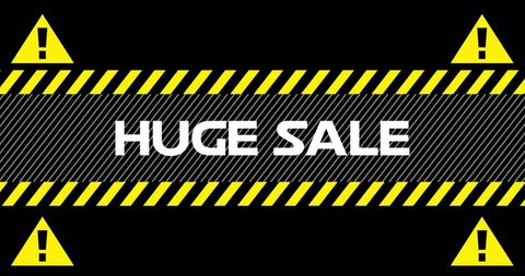 Huge sale promotion banner with industrial style