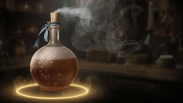 Mystical Potion Bubble in Enchanted Laboratory
