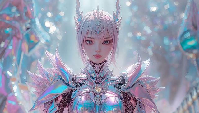 Ethereal Fantasy Warrior in Crystal Hall