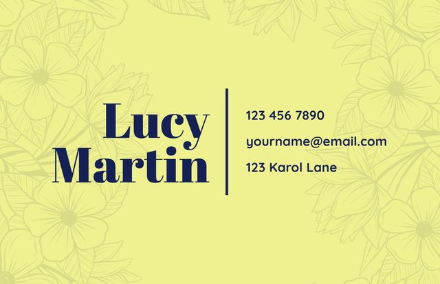 Floral Business Card Template for Creatives - Download Free Stock Templates Pikwizard.com