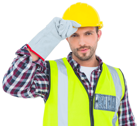 confident workman in transparent safety attire and hardhat - Download Free Stock Videos Pikwizard.com