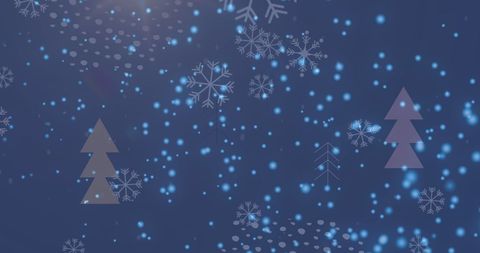 Winter Night with Falling Snow and Christmas Trees - Download Free Stock Images Pikwizard.com