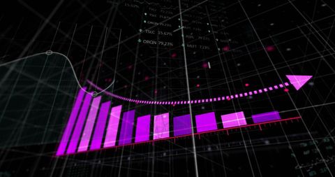 Abstract Financial Data and Analysis Dashboard with Rising Graphs - Download Free Stock Images Pikwizard.com