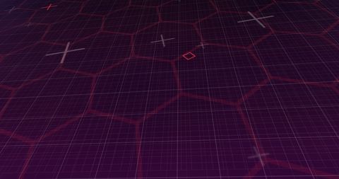 Futuristic Digital Network with Red Hexagons and Light Trails - Download Free Stock Images Pikwizard.com