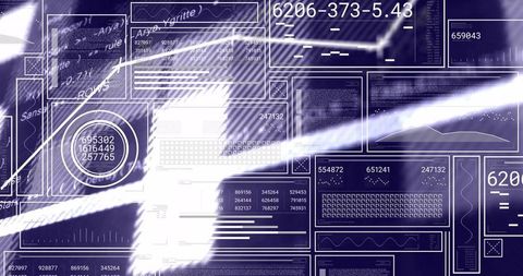 Futuristic holographic hud dashboard displaying layered data visualization and interface