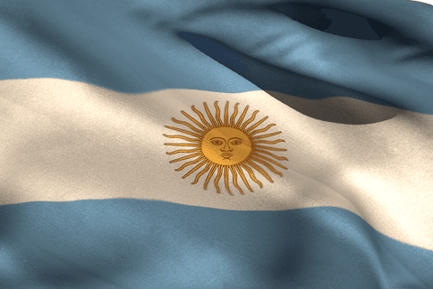 Digital transparent argentina flag illustration background