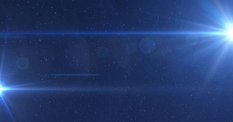 Dynamic Blinking Lights on Blue Cosmic Background - Download Free Stock Images Pikwizard.com