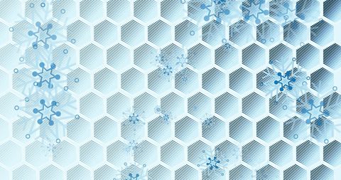 Abstract Winter Hexagonal Pattern and Snowflake Design - Download Free Stock Images Pikwizard.com
