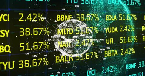 Global Financial Data Processing and Digital Connections - Download Free Stock Images Pikwizard.com