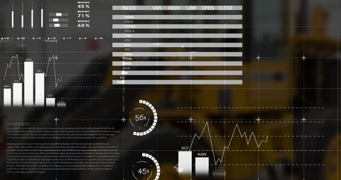Financial Data Processing Interface with Charts and Analytics - Download Free Stock Images Pikwizard.com