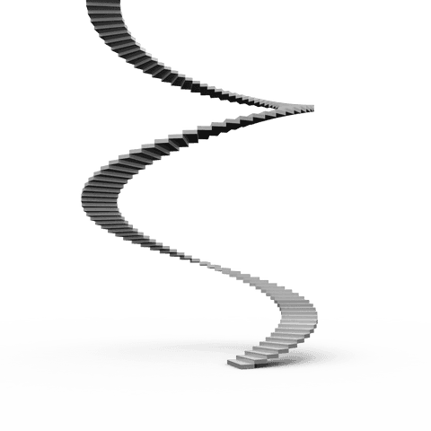 abstract spiral staircase on transparent background - Download Free Stock Videos Pikwizard.com
