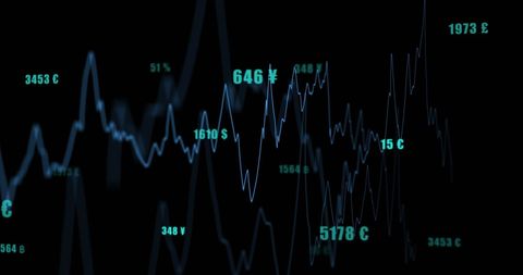 Financial data visualization with dynamic currency figures