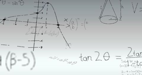 Mathematical Calculations and Graphs on Abstract Background - Download Free Stock Images Pikwizard.com
