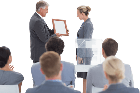 transparent business award ceremony with colleagues applauding - Download Free Stock Videos Pikwizard.com