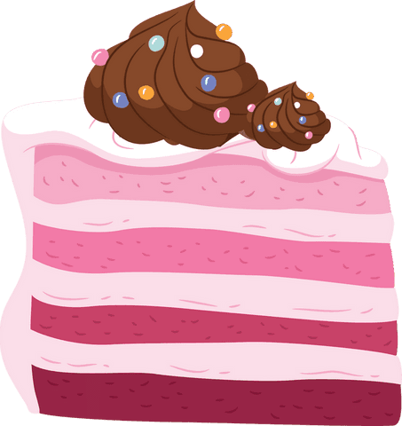 flat illustration of cake slice with frosting on transparent background - Download Free Stock Videos Pikwizard.com