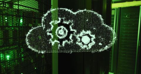 Cloud Tech and Data Integration Over Servers - Download Free Stock Images Pikwizard.com