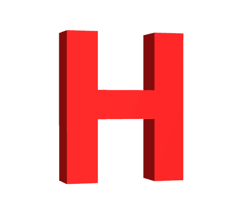 3d red letter h on transparent background - Download Free Stock Videos Pikwizard.com