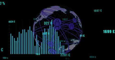 Digital Earth with Data Integration Visualization Concept - Download Free Stock Images Pikwizard.com