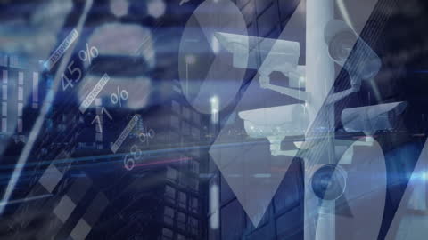 Digital Surveillance and Data Analytics Over Urban City Concept