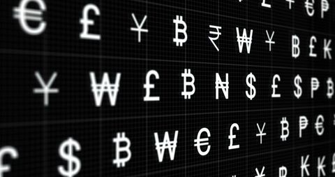 Dynamic Rows of Currency Symbols Moving in Flow - Download Free Stock Images Pikwizard.com