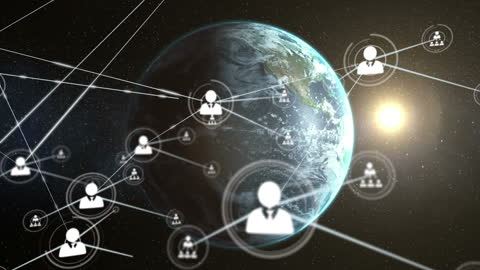 Global Network of Human Connections Around Earth