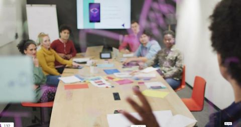 Creative Team Meeting in Modern Conference Room