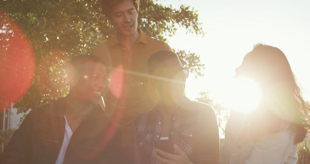 Friends Hanging Out Together in Afternoon Sunlight - Download Free Stock Images Pikwizard.com