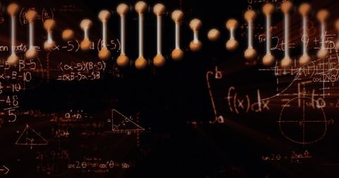 Spinning DNA Strand with Mathematical Formulae and Data Processing