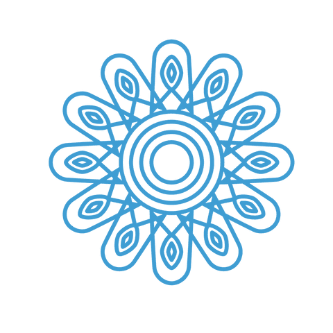 Geometric Blue Floral Pattern on Transparent Background - Download Free Stock Videos Pikwizard.com